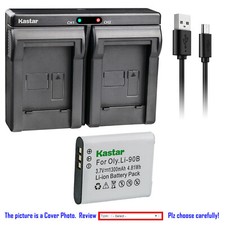 Kastar Battery Dual Charger for Olympus Li-90B 92B UC-90 Olympus Stylus SH-2