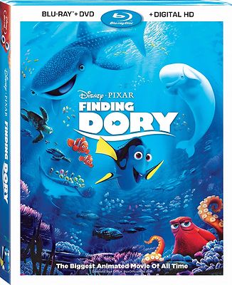 Finding Dory (Blu-ray + DVD + Digital HD) 2 Hours of Bonus Material - Brand New