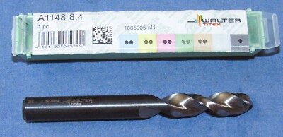 Walter Titex A1148-8.4 Dia. 8.4mm (.3307'')   130 °, Cobalt Screw Machine Length
