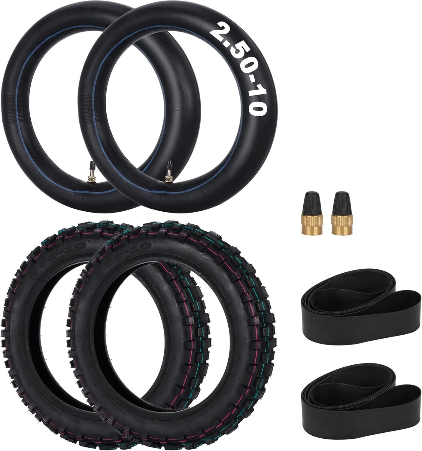 Durable 2.50/2.75-10 Dirt Bike Tires and Inner Tubes - Enhanced Grip & Safety