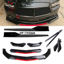 Front Rear Bumper Lip Spoiler Splitter Gloss Black For Dodge Charger 2006-2014 B