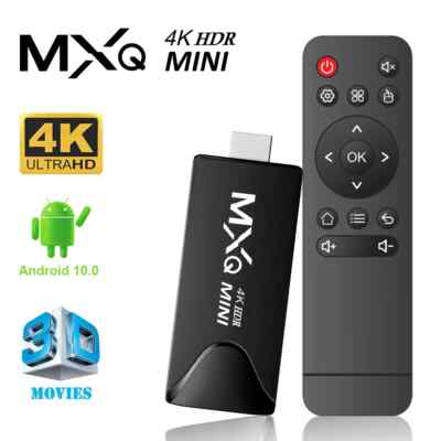 MXQMINI Smart Android Mini TV Stick Android 10 Quad Core Support 2.4G WLAN 4K