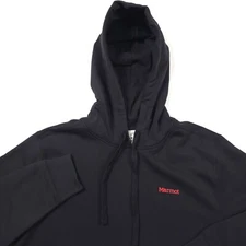 Marmot Black M Dot Pullover Hoodie Sweatshirt Mens Size Large