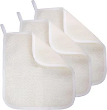 Exfoliating Washcloth 3 Pack Shower Cloth for Body and Face Exfoliator Scrubb...