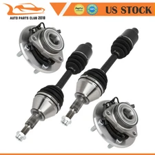 2 Front CV Axle Shaft + Wheel Hub Bearing For Ram 1500 2012 2013 2014-2018 4WD