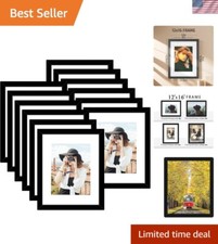 Elegant 12-Piece Black Picture Frame Set - Perfect for Gifting and Displaying
