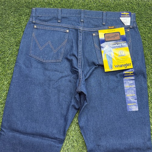 NWT Wrangler 47MWZ Jeans Mens 37x32 Blue Denim Dark Wash Cowboy Cut - Picture 3 of 8