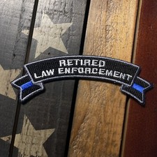 Thin Blue Line Retired Law Enforcement Rocker Patch