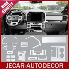 14pcs White Interior Steering Dashboard Console Cover Trim Kit For Ford F150 21+
