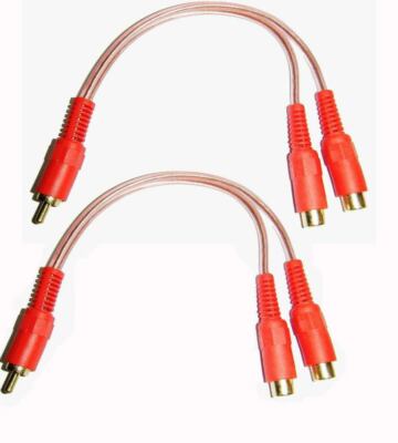 Câble RCA Répartiteur Audio Adaptateur Câble Y Cinch, 15CM Câble RCA vers JACK 1 Mâle à