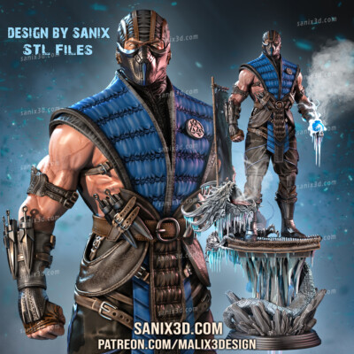 Sub Zero Mortal Kombat resin scale model kit unpainted 3d print