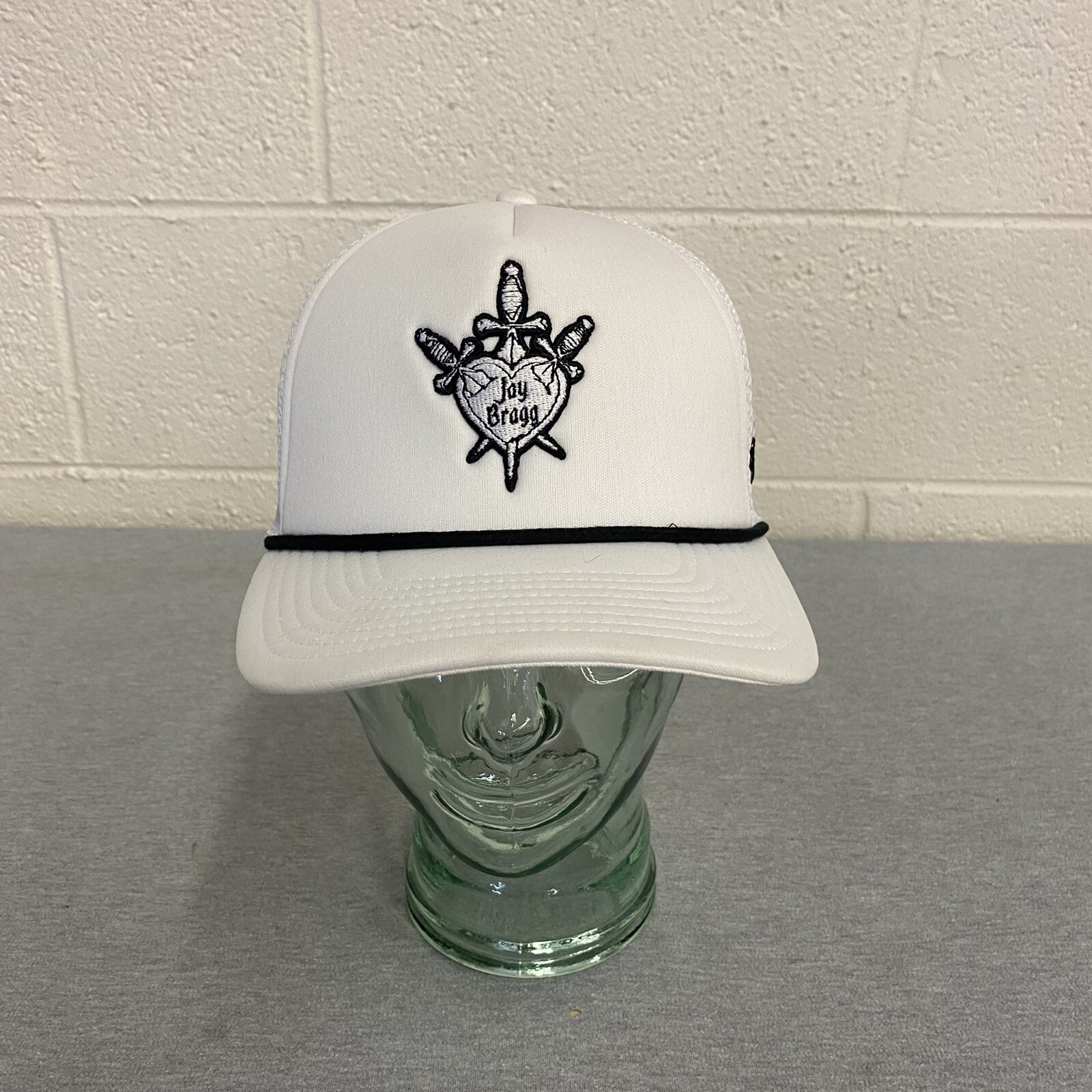 Joy Bragg White Rope Mesh Trucker Hat