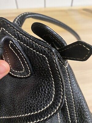 Prada Shoulder Bag Vintage Y2K - Black Pebbled Leather w Prada Shoulder Bag Vintage Y2K - Black Pebbled Leather w