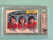 CLARKE, BARBER & LEACH Signed 1976-77 TOPPS Card #215 BAS