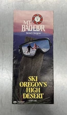 MT BACHELOR 1985-86 Ski Brochure Trail Map OREGON Souvenir Travel Resort