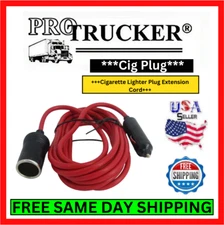 ProTrucker 12V Cigarette Lighter Extension Cord Power Cable 12FT Plug Socket 24V