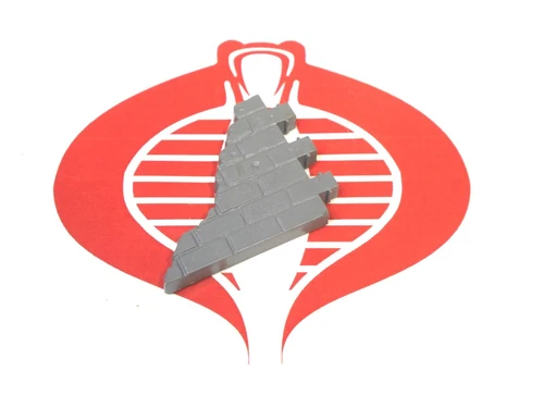 GI Joe Playset Missile Defense Unit Short Brick Wall Section 1984 Original Part