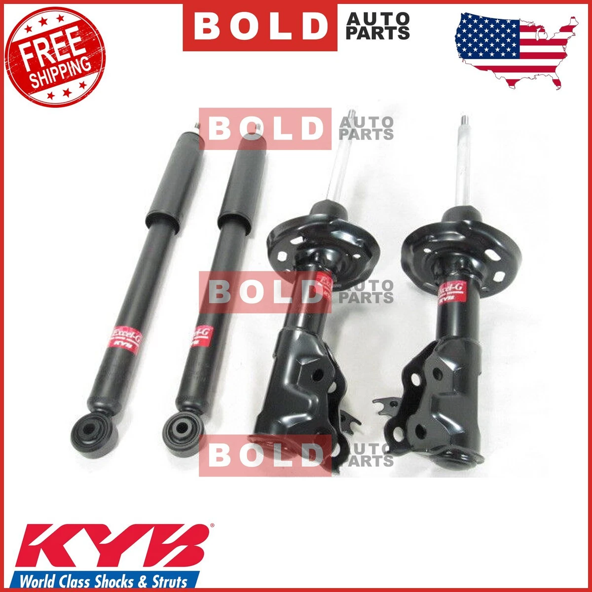 Amortiguador KYB 335830 - Unidad Delantera Izquierda, Compatible Con Varios Modelos De Coche