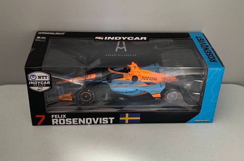 Felix Rosenqvist signed 2022 #7 Arrow McLaren Indycar 1/18 Greenlight Diecast