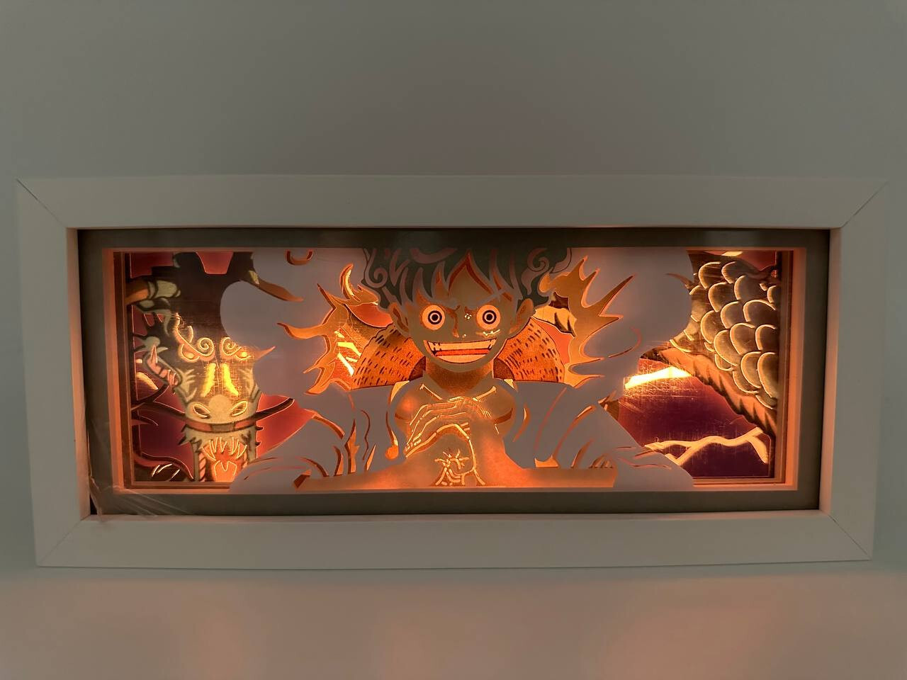 Luffy Evil Smoke 3D Paper Cut Anime LED Light Box- RGB 16 colors - US SELLER