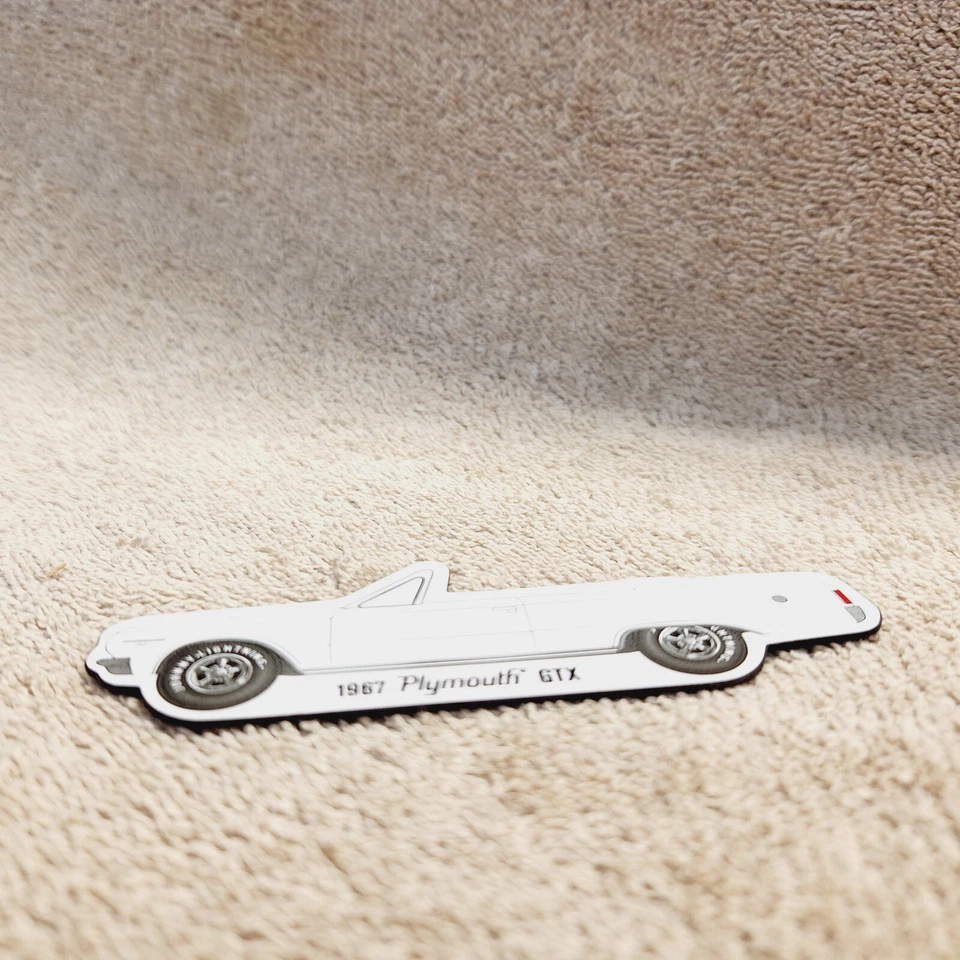 Johnny Lightning Magnet.  1967 Plymouth GTX Convertible. 3.75 Inches Long. Used. - Image 3 of 3