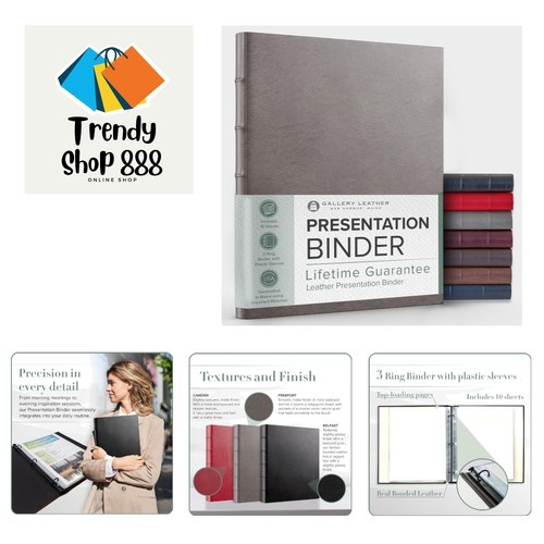 3 Ring Binder with Plastic Sleeves, Includes 10 Sheets, Sheet Size: 8.5 ...