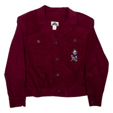 Lindsey Scott Corduroy Jacket Maroon Womens L