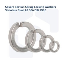M8 SPRING WASHERS SQUARE LOCK WASHER A2 304 STAINLESS STEEL DIN 7980