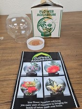 Vintage Flower Aquarium Glass Globe NEW OPEN BOX 70s Decor Terrarium Germany