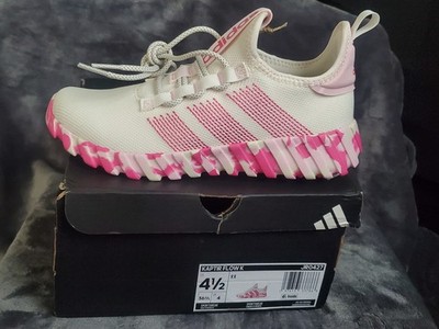 Adidas Kaptir Flow K White Pink JR0427 Brand New In Box Youth 4.5Y Women 5.5
