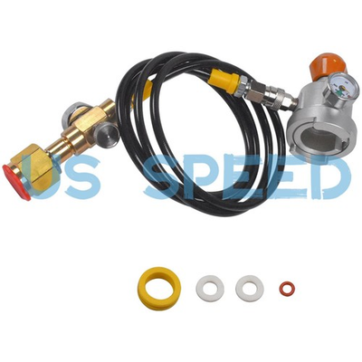 #ad Soda filling co2 adapter refill adapter quick connect Pressure gauge with soda $52.45