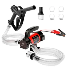 12V Fuel Transfer Pump, 13GPM Electric Diesel Transfer Pump Kit with Nozzle H...