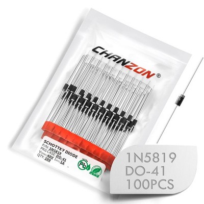 Chanzon 100 Pcs 1N5819 Schottky Barrier Rectifier [10] 1N5819, 1n5819