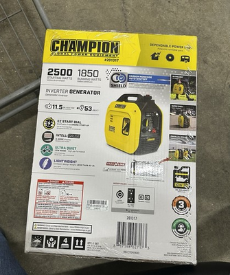 #ad Champion Dual Fuel Inverter Generator CO Shield Model 201122 1850 2500w NEW $450.00