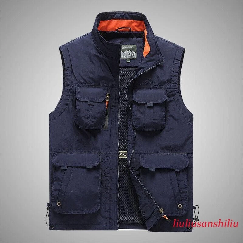 Mens Vests Sleeveless Jacket Breathable Multi Pockets Fishing Outdoor Waistcoats
Opens in a new wind