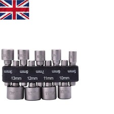 Powerful 9-Piece Hex Drill Bits Set, 5-13mm Chrome Vanadium for Professionals
