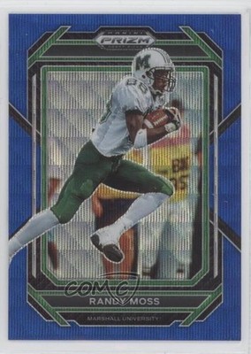 2023 Panini Prizm Draft Picks Blue Wave Prizm /249 Randy Moss #83 HOF pe8