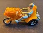 HOT WHEELS REDLINE  RRRUMBLERS YELLOW CENTURION MOTORCYCLE W/RIDER VERY NICE!