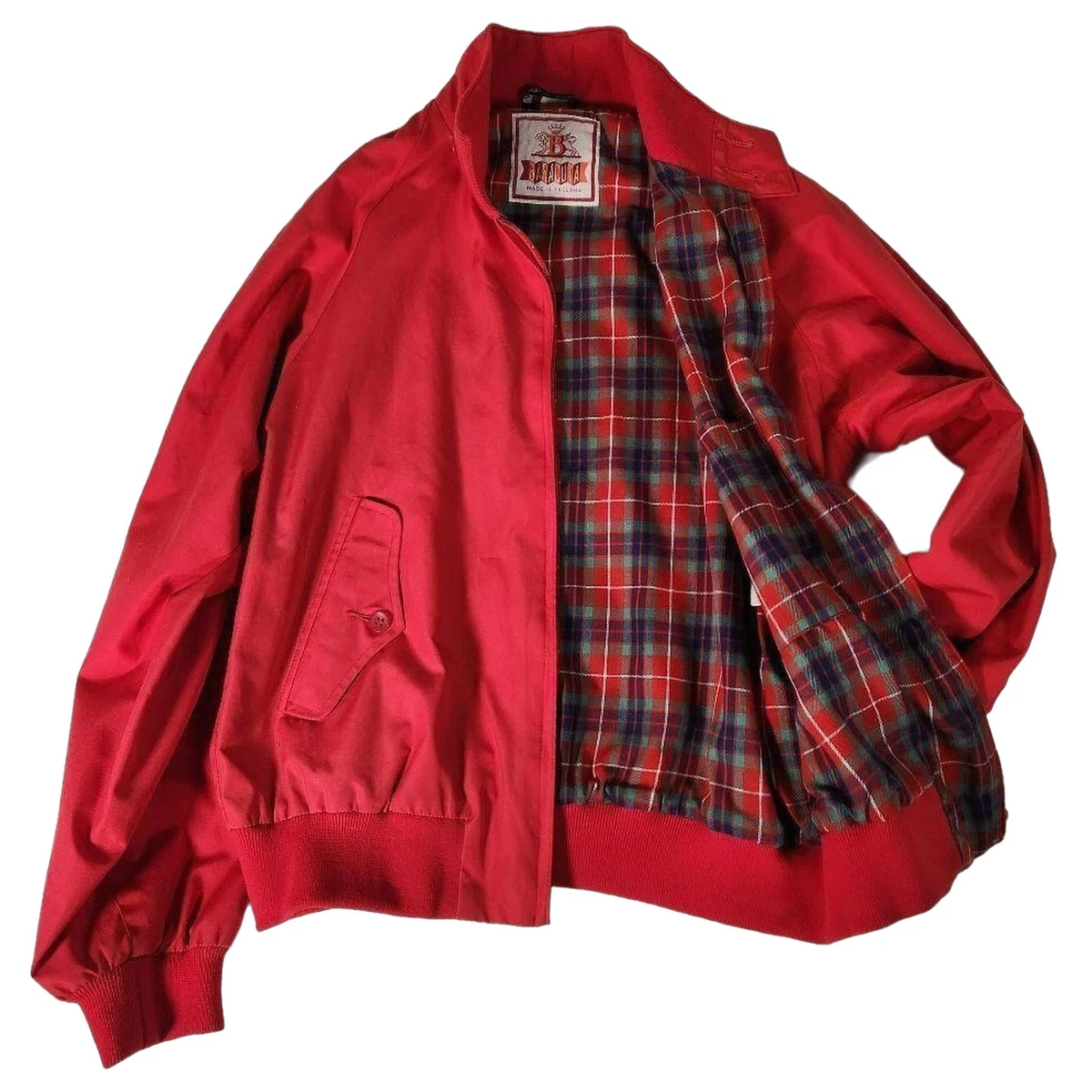 BARACUTA バーガンディ ジッパー付きジャケット BARACUTA バーガンディ