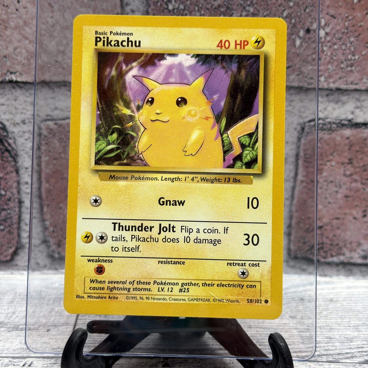 Pikachu Pokémon TCG Individual Trading Card Games Base Set in