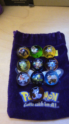 pokemon murmeln konvolut Tasche mit 10 Murmeln #12 Butterfree Tasche
