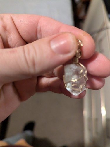 Wire Wrapped Crystal Quartz Pendant