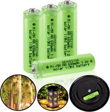 AA Solar Light Rechargeable Batteries NIMH 600mAh 1.2V 4 pack 
