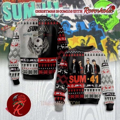 Sum 41 Heaven x Hell 2025 Ugly Christmas Sweater Full Size