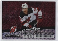 2024 Credentials Debut Ticket Access Horizontal Red /99 Graeme Clarke #136 f6d