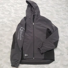 Dri Duck Jacket Womens Small Gray Full Zip Hooded Branded