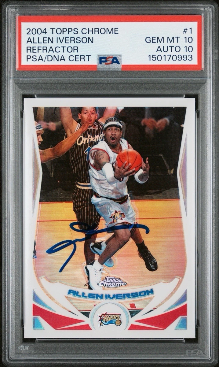 Allen Iverson 10 Graded Basketball Autographed Sports Trading