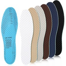 6 Pairs Shoe Insoles Women Thin Breathable 3.8 x 11.5 Inch, Simple Colors