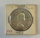 1960 Canada 1 Dollar .800 Silver Coin VFine Elizabeth II 1st Portrait (MM00185)