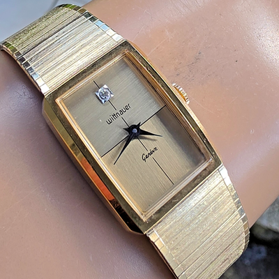 ち*ゲ様 ウィットナー (Wittnauer) NEAT 1980 Wittnauer Gents Ref 8011-8K Swiss Quartz ETA 977 001